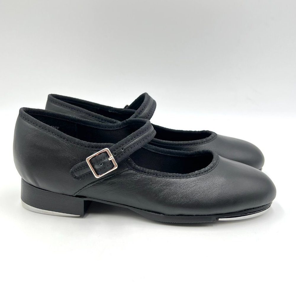 Capezio Womens Size 5 5M 3800 Mary Jane Black Leather Buckled Dance Tap Shoes